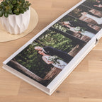 Lay Flat Wedding Photo Album Personalized with Gold Foil, Velvet Flush Mount Photo Album with Printed Photos