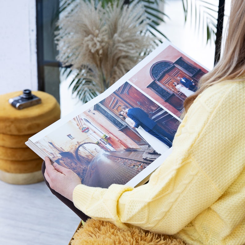 Luxury Wedding Layflat Photo Album, Bespoke Flush Mount Album, Photos Printed Directly on Ultra Thick Album Pages, Custom Designing Included