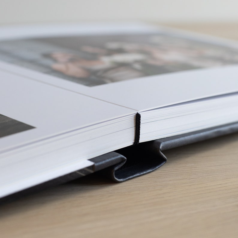 Luxury Wedding Photo Album with Glass Cover | Eco Leather Lay Flat Photo Book | Bespoke Flash Mount Album