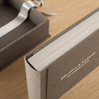 Wedding LayFlat Photo Album | Bespoke Flush Mount Photo Book | Linen Lay Flat Album with Box | Photos Printed Directly on Ultra Thick Pages