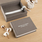 Wedding LayFlat Photo Album | Bespoke Flush Mount Photo Book | Linen Lay Flat Album with Box | Photos Printed Directly on Ultra Thick Pages